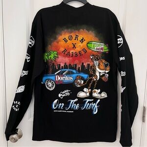 BORN X RAISED On the Turf Chester Cheetah Graphic Long Sleeve Tee Shirt Large